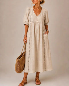 Van | Effortless Linen Midi Dress