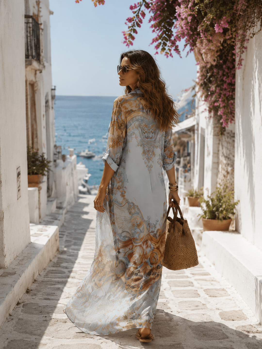 Jacinda | Button-Front Flowing Maxi Dress