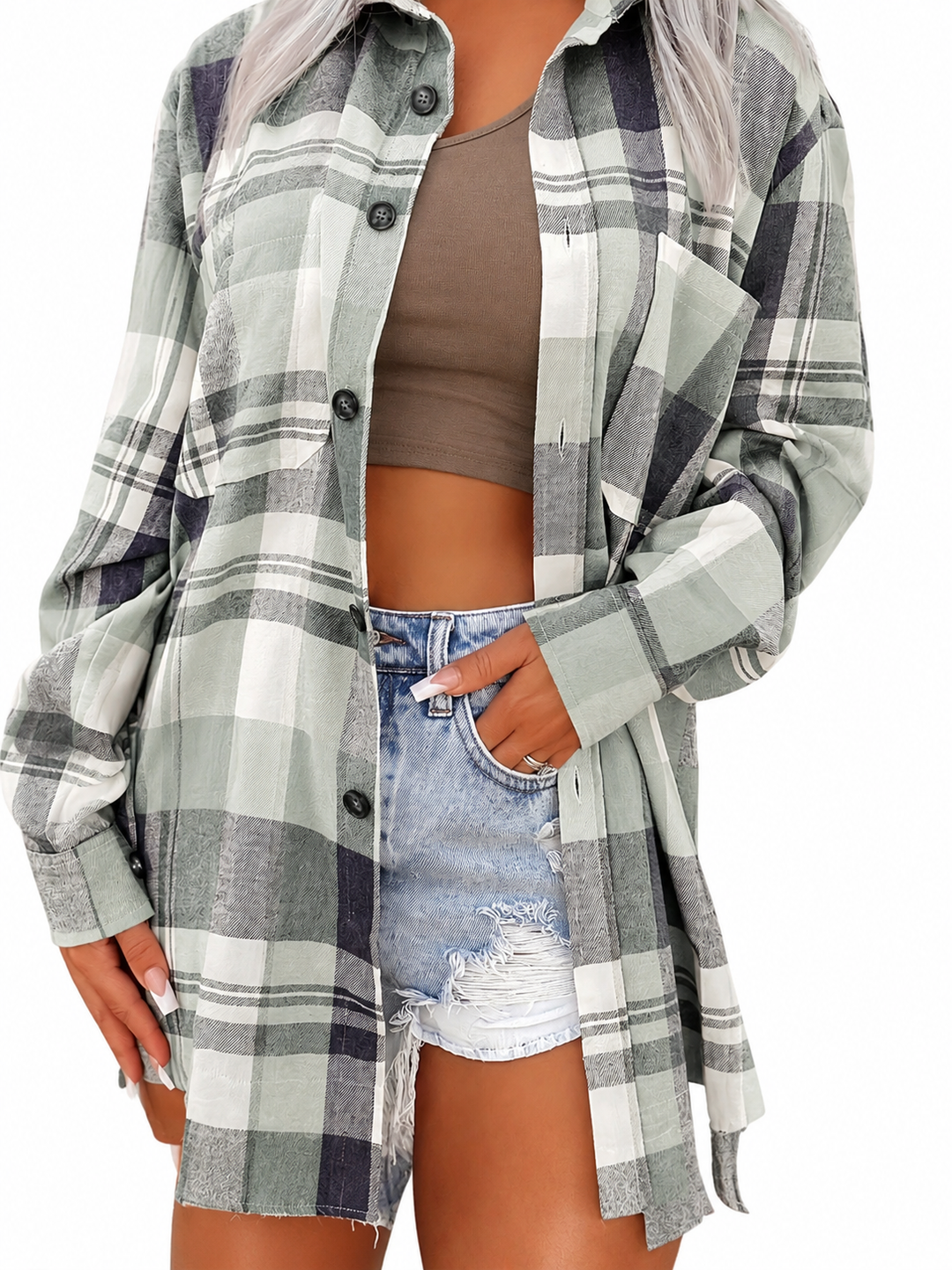 Marjolaine | Gingham Long-Sleeve Shirt