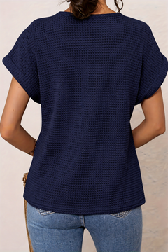 Skyler | Crochet-Trim Round-Neck Top