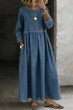 Edith | Vintage Denim Maxi Dress
