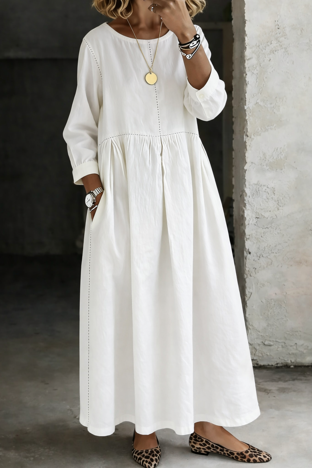 Edith | Vintage Denim Maxi Dress