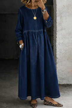 Edith | Vintage Denim Maxi Dress