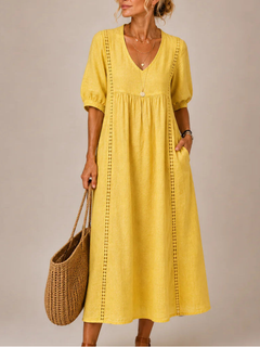 Van | Effortless Linen Midi Dress
