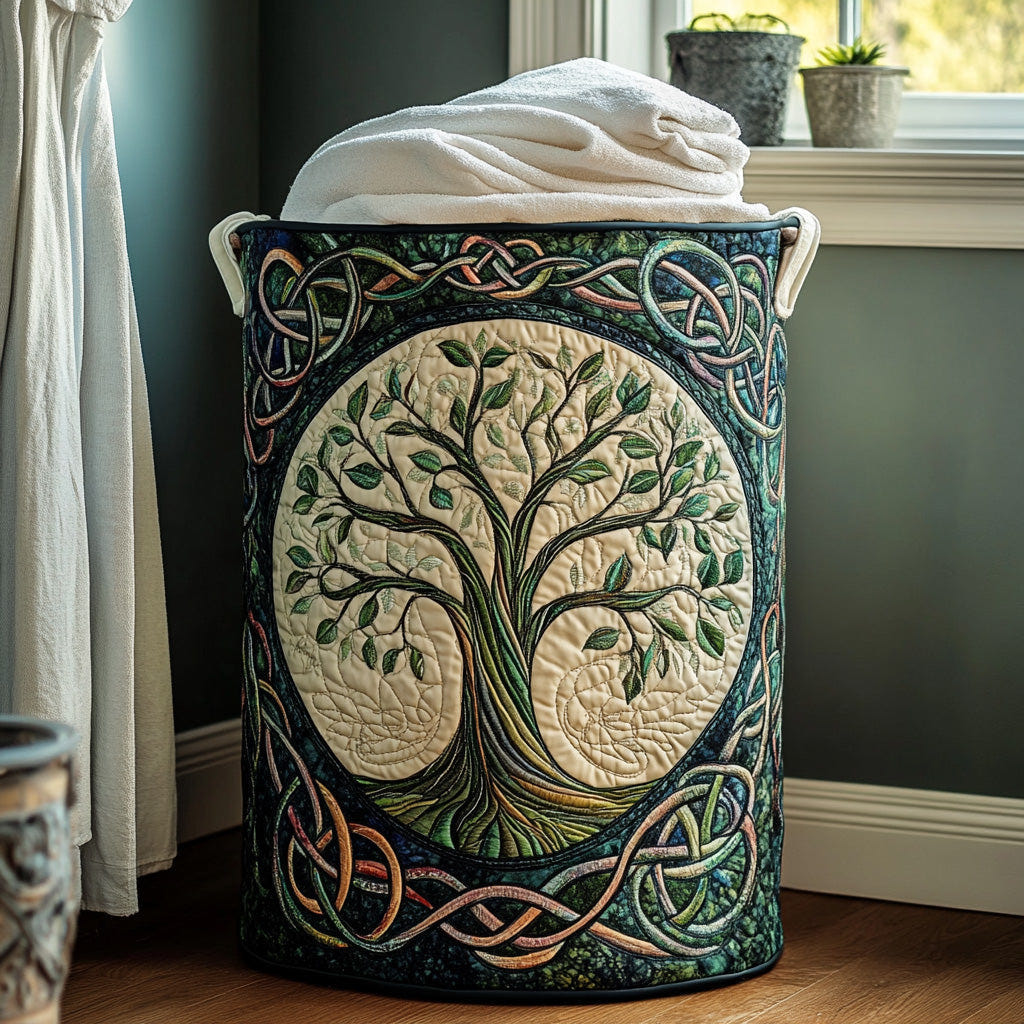 Dawnette | Eternal Roots Quilted Laundry Basket