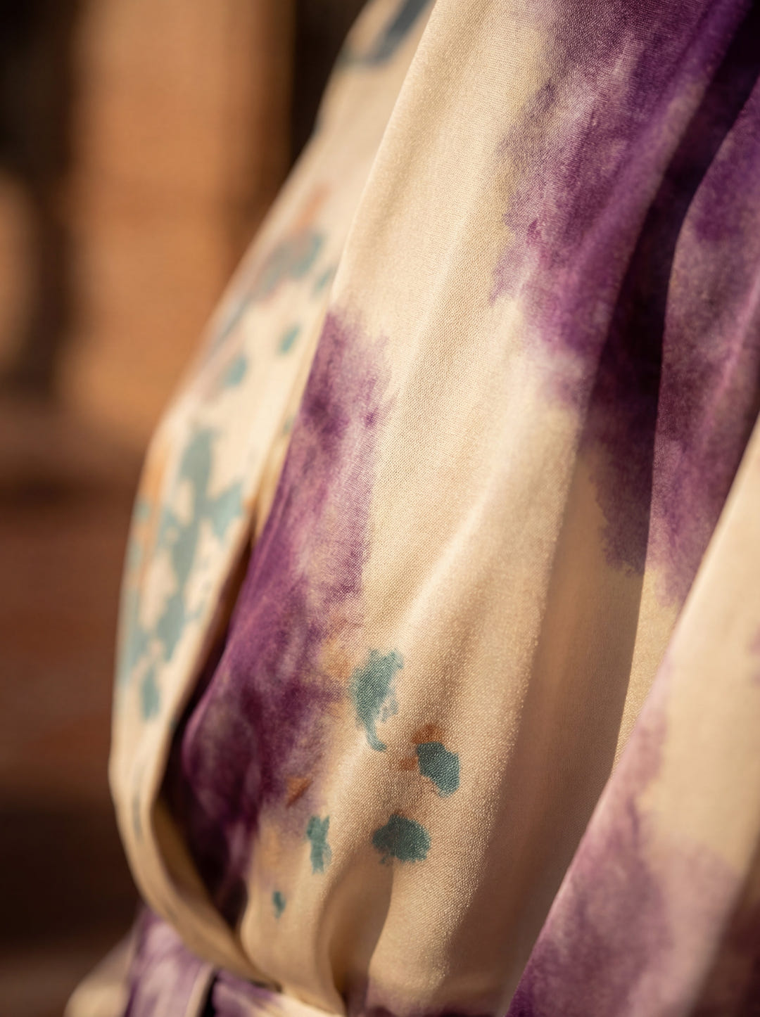 Jorie | Watercolour Satin Midi Dress
