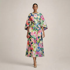 Linnea | Floral Soft-Touch Midi Dress