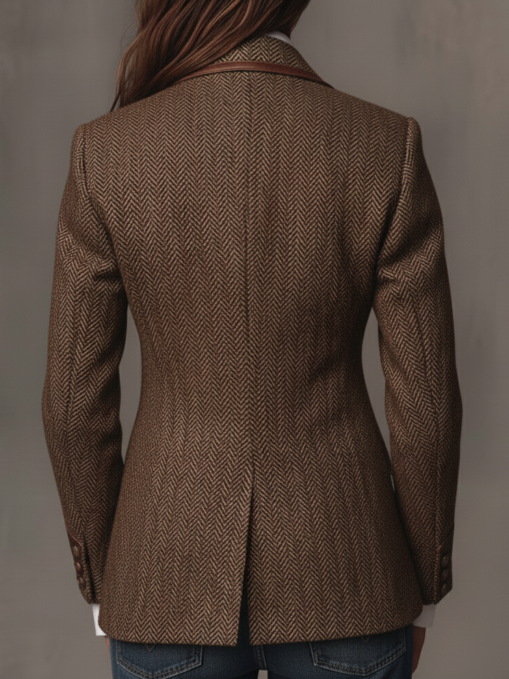 Dusty | Herringbone Panel Blazer