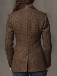 Dusty | Herringbone Panel Blazer