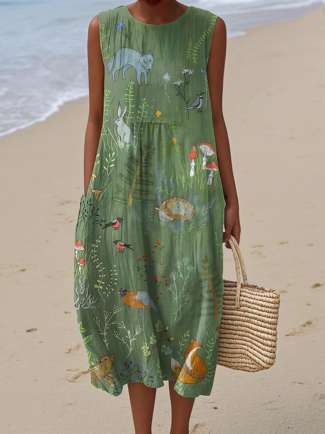 Orlaith | Sleeveless Midi Dress