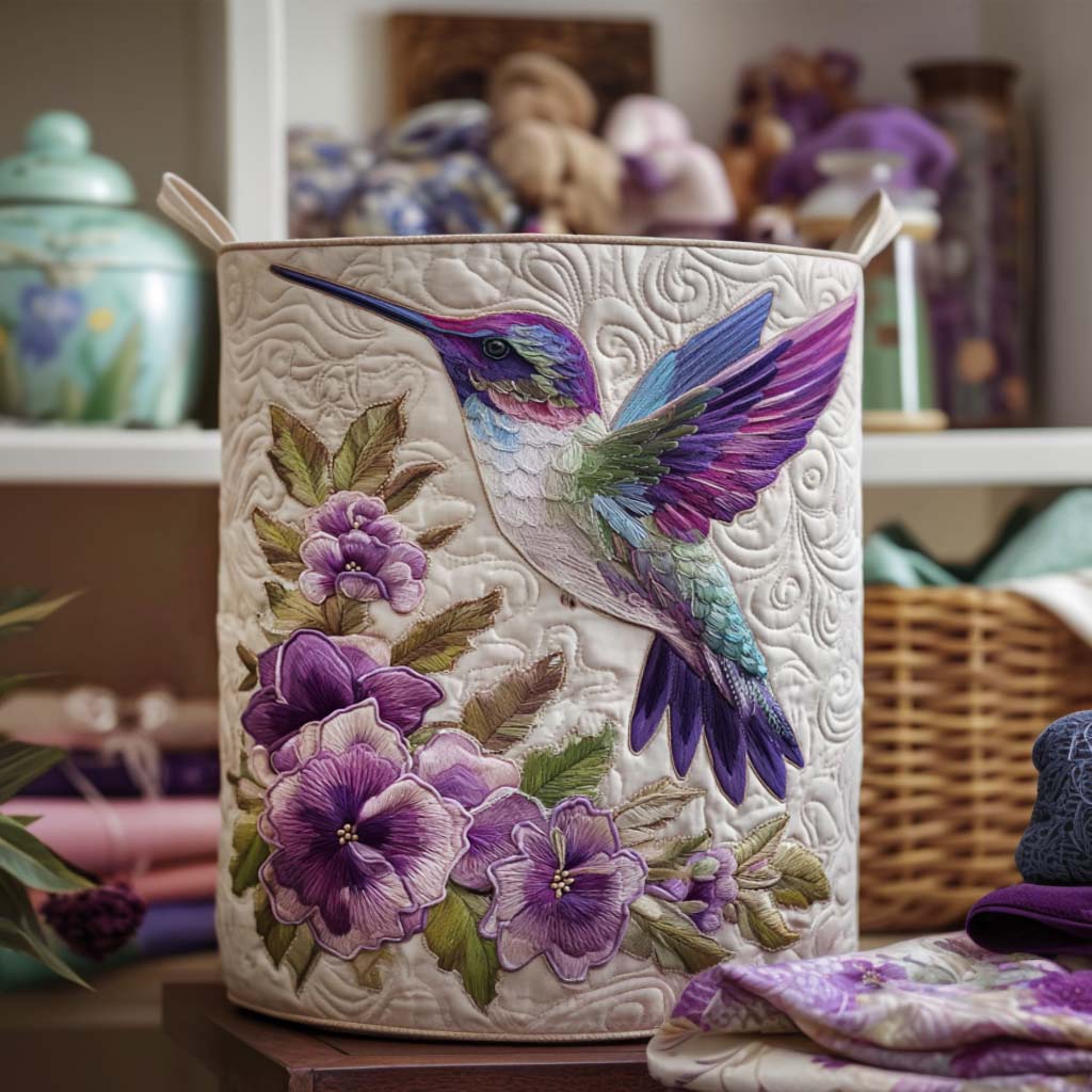 Maya | Quilted Cotton Laundry Basket