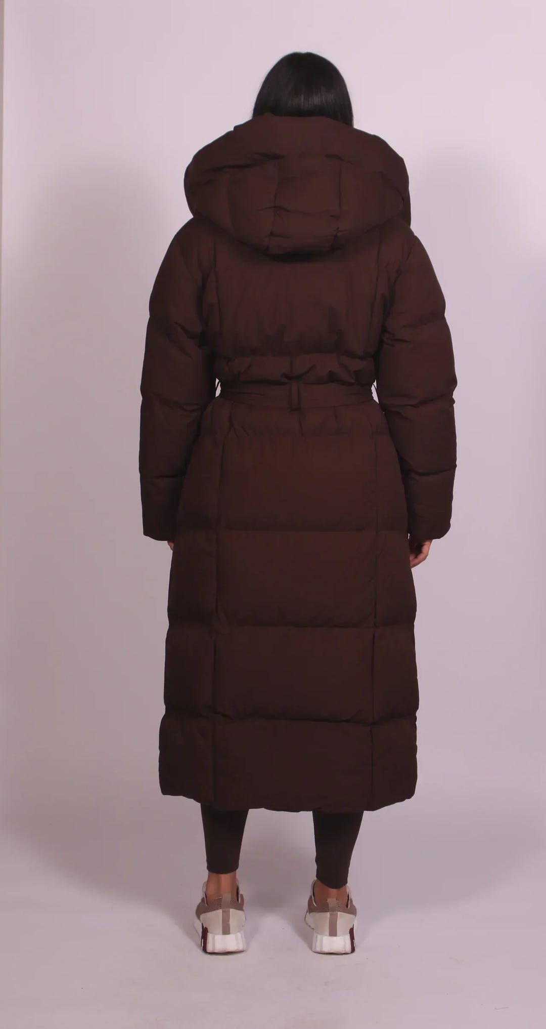 Laverne | Long Belted Puffer Coat