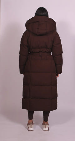 Laverne | Long Belted Puffer Coat