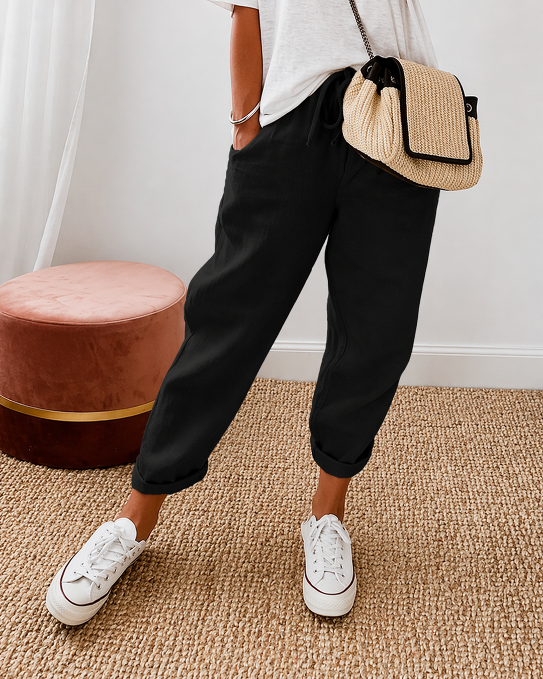 Mya | Relaxed Cotton-Linen Trouser