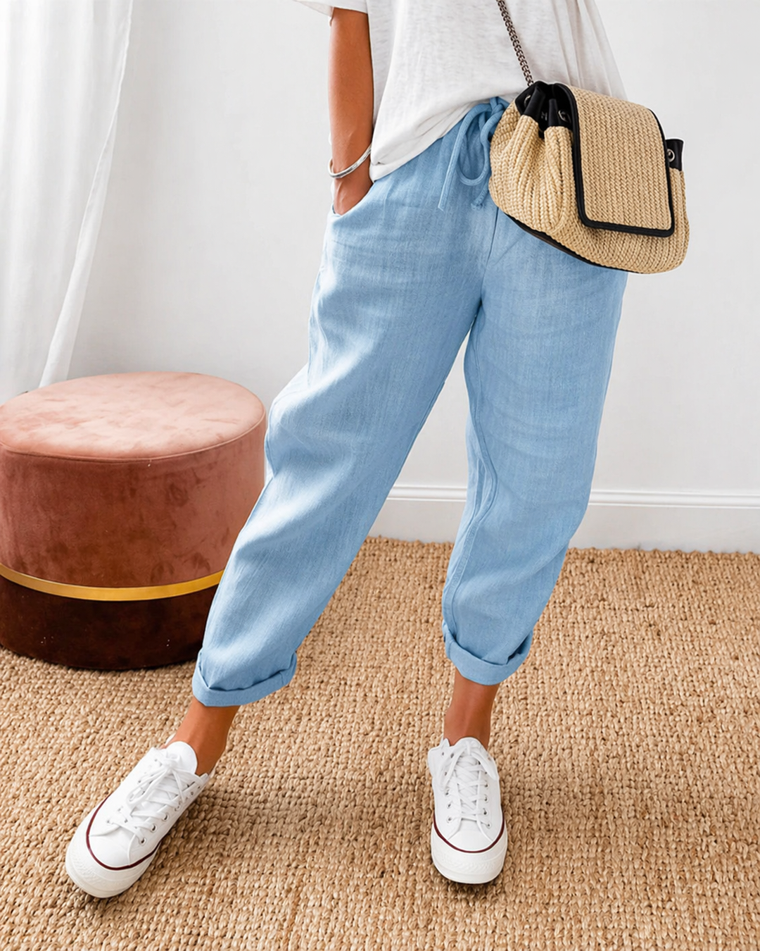 Mya | Relaxed Cotton-Linen Trouser