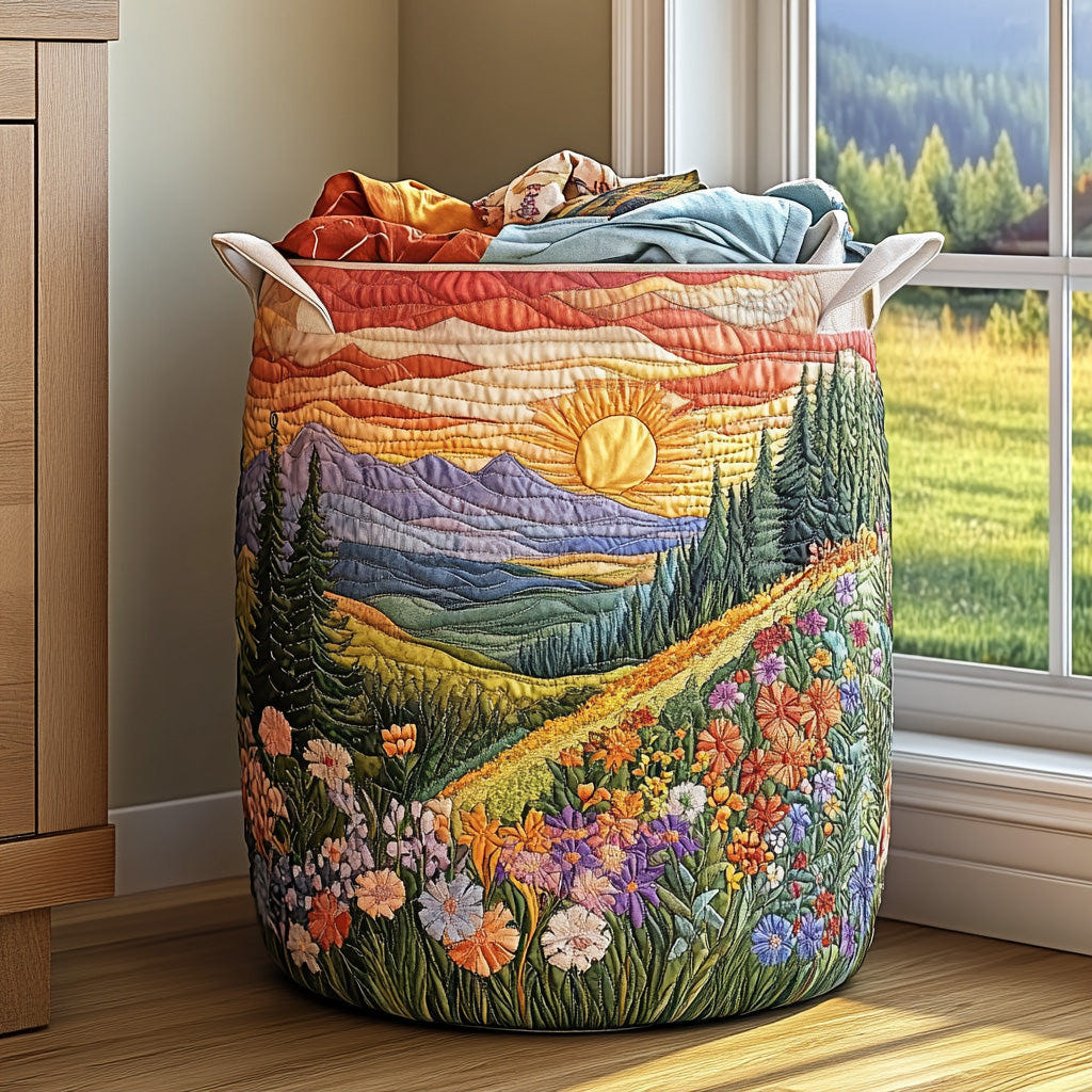 Kim | Quilted Cotton Laundry Basket