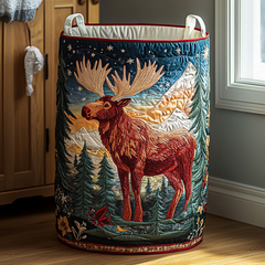 Rebekah | Forest Quilted Laundry Basket