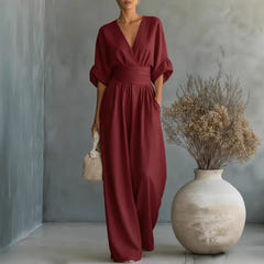 Megen | V-Neck Open-Back Maxi Dress