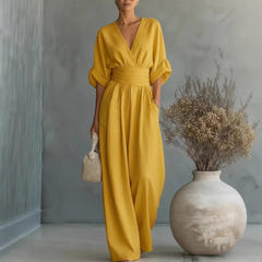 Megen | V-Neck Open-Back Maxi Dress