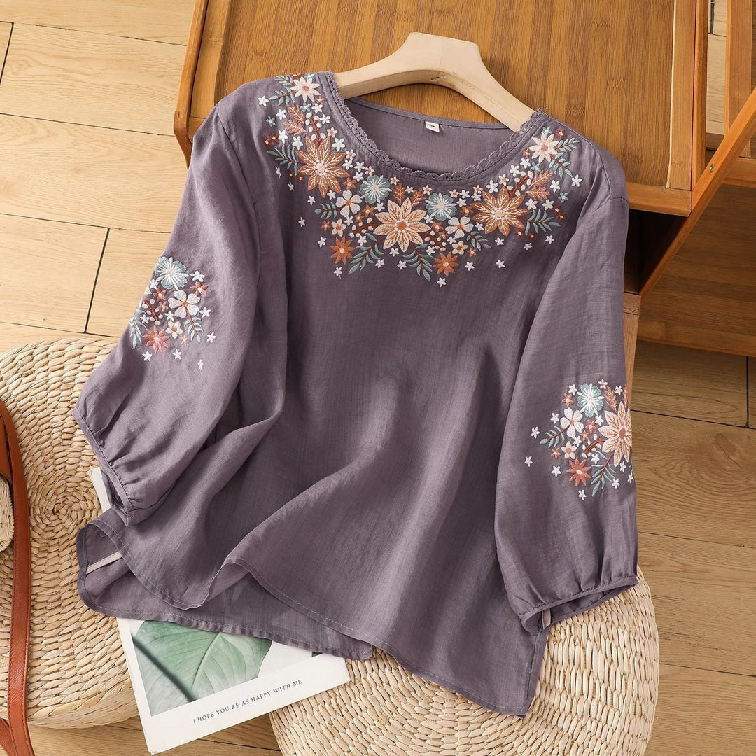 Carmel | Petal Stitch Blouse