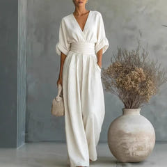Megen | V-Neck Open-Back Maxi Dress