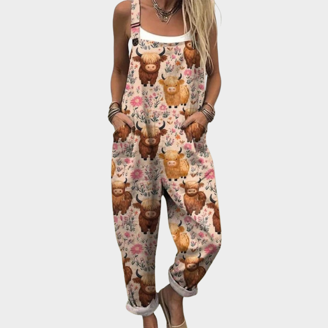Danni | Printed Dungarees