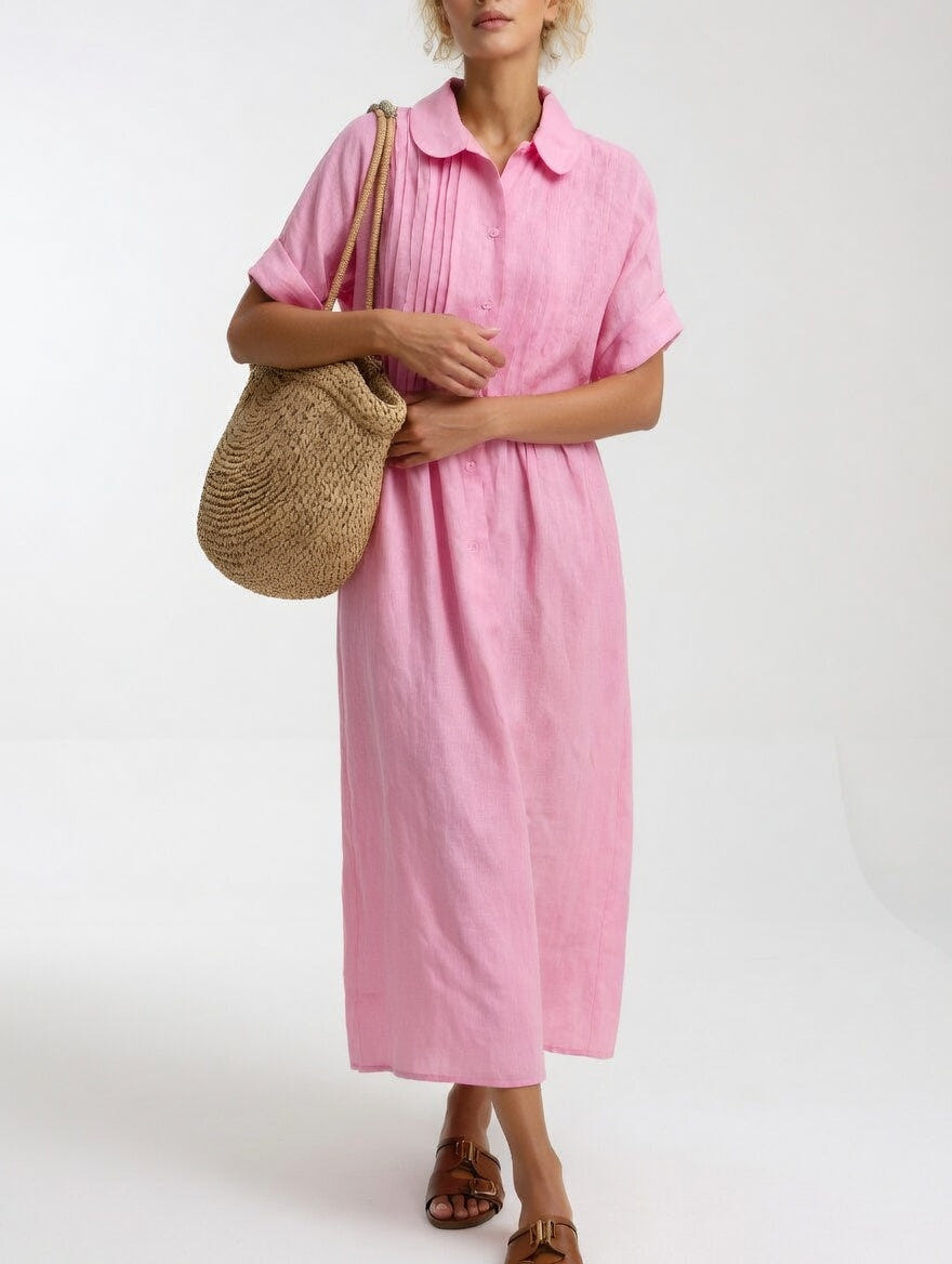 Ellice | Flowing Cotton Shirt Dress