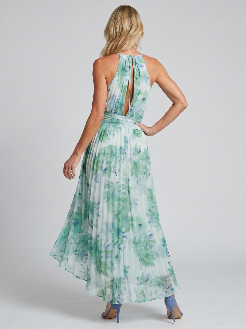 Velvet | Floral Halter Midi Dress