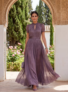 Erica | Fluid Teardrop-Neck Gown