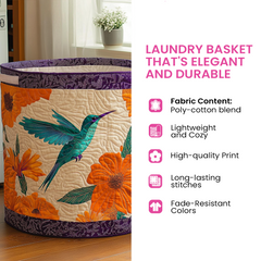 Rebekah | Forest Quilted Laundry Basket