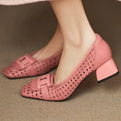 Treasa | Woven Leather Heel