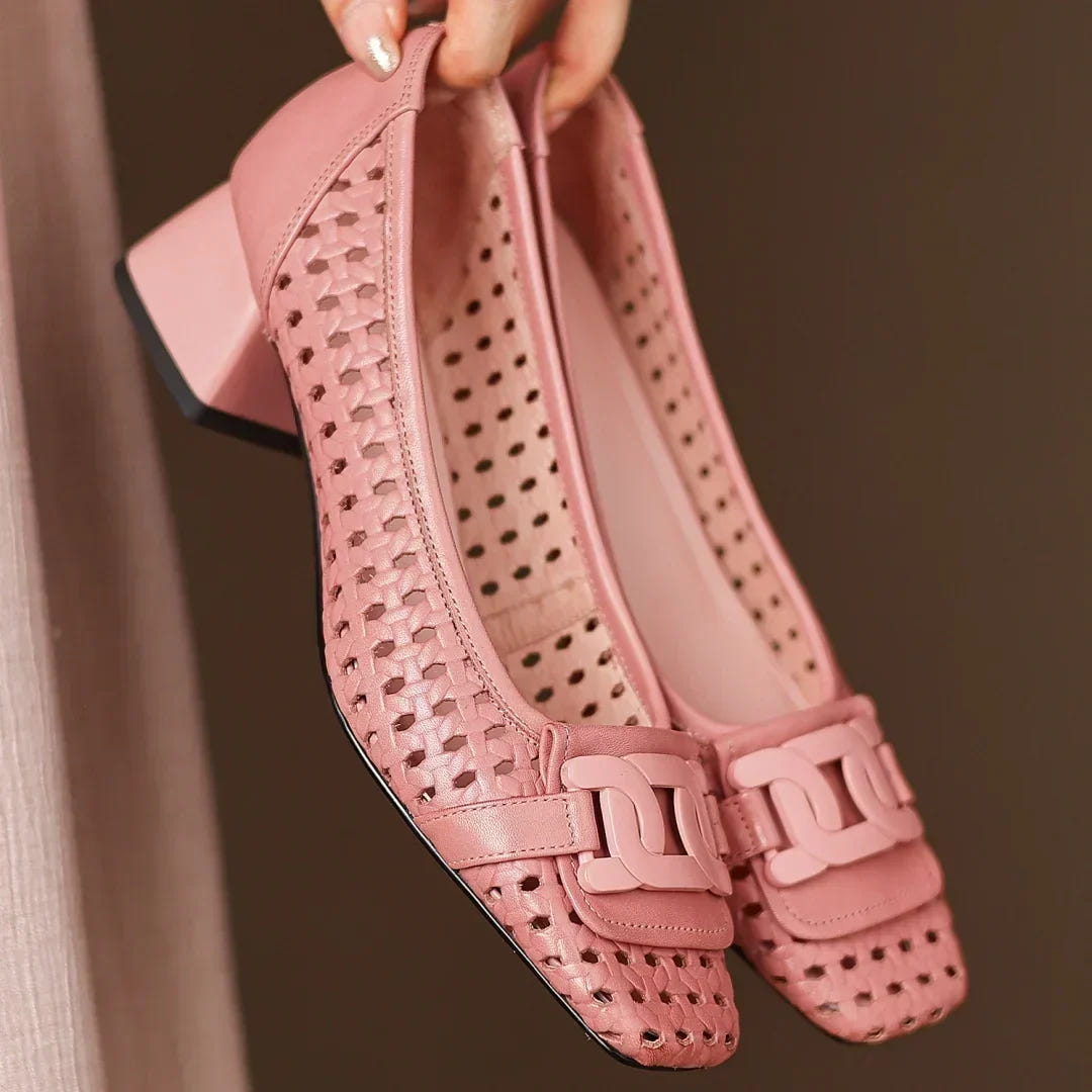 Treasa | Woven Leather Heel