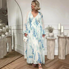Wanda | Floral Drawstring Maxi Dress