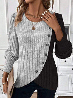 Eirlys | Contrast-Stripe Knit Pullover