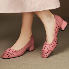 Treasa | Woven Leather Heel