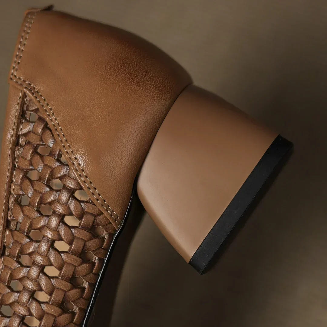 Treasa | Woven Leather Heel