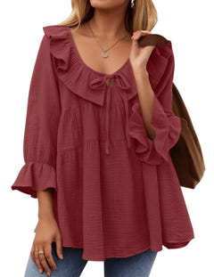 Dilys | Ruffle Tunic Shirt