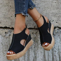 Umina | Metallic Wedge Sandals