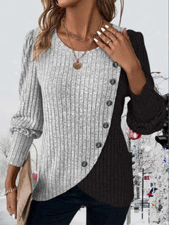 Eirlys | Contrast-Stripe Knit Pullover