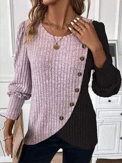 Eirlys | Contrast-Stripe Knit Pullover