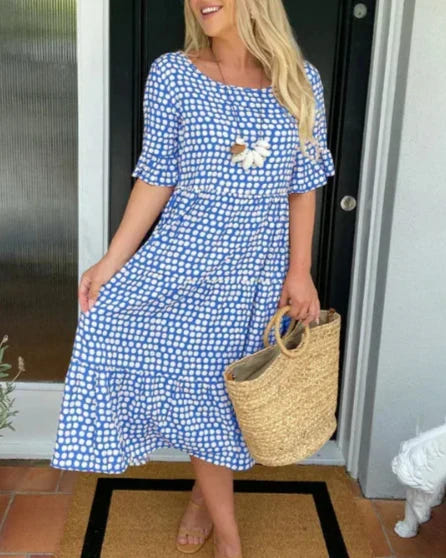Daisy | Sable Short Sleeve Midi Dress