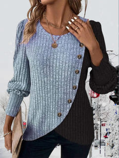 Eirlys | Contrast-Stripe Knit Pullover