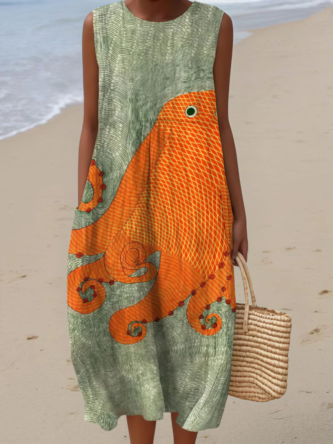 Orlaith | Sleeveless Midi Dress