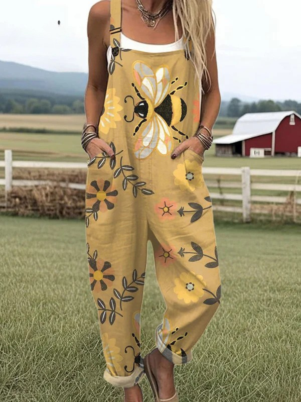 Zora | Relaxed Cotton Blend Dungarees