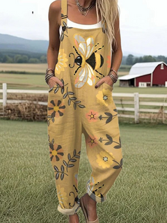 Zora | Relaxed Cotton Blend Dungarees