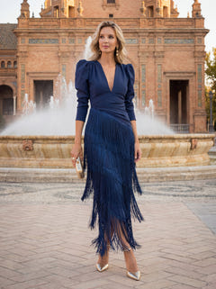 Sharla | Fringed Flared Maxi Dress