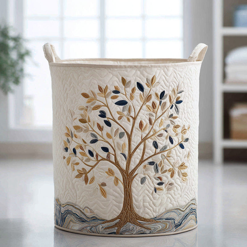 Johnna | Quilted Cotton Laundry Basket