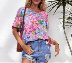 Ashling | Floral Linen Blouse