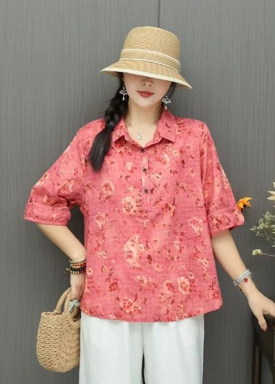 Freya | Casual Floral Art Blouse