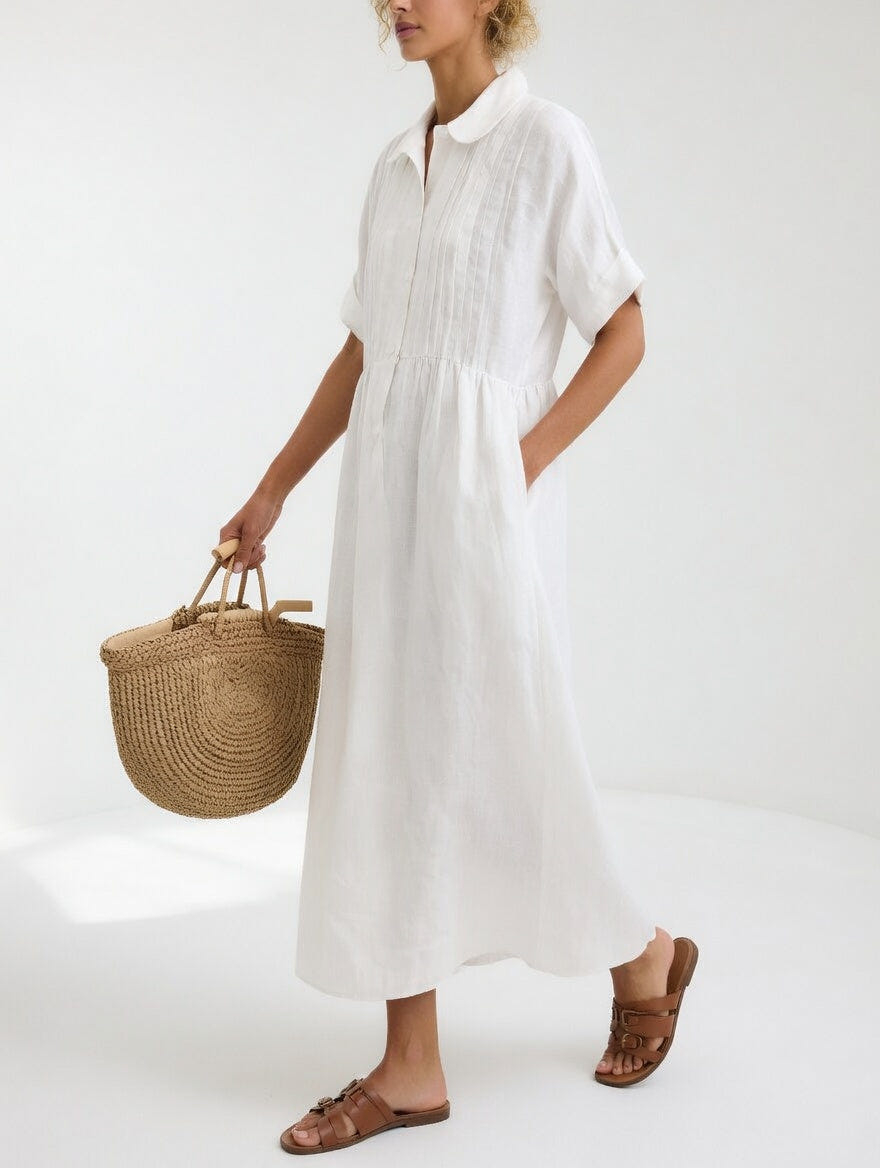 Ellice | Flowing Cotton Shirt Dress